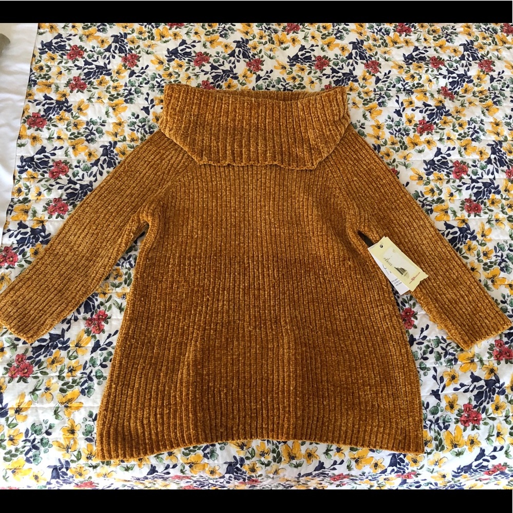 Chenille Mustard Reba Top